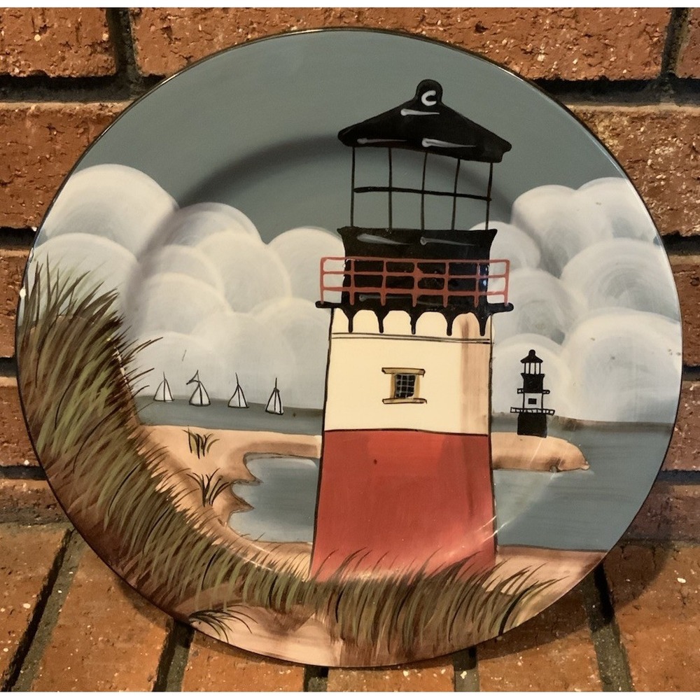 Sakura‎ By The Sea Lighthouse 11" Decorative Plate David Carter Brown